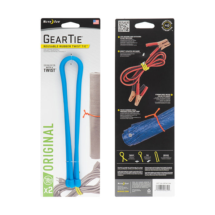 Nite Ize Gear Tie 18&quot; - 2 Pack