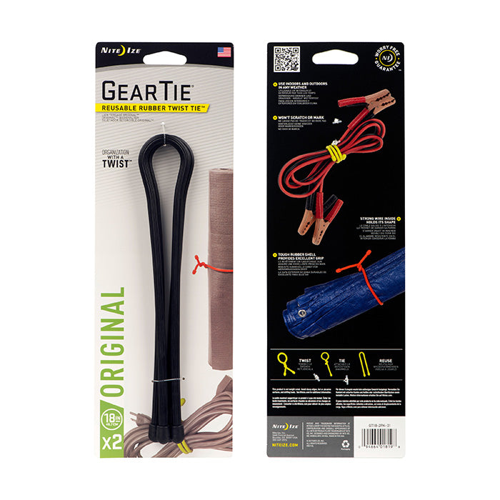 Nite Ize Gear Tie 18" - 2 Pack